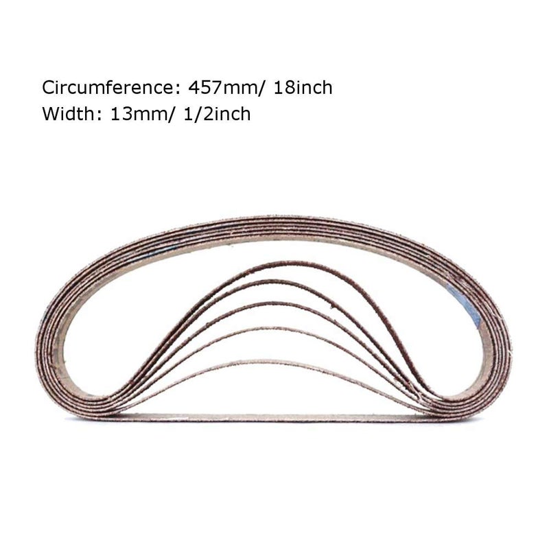 Zivisk 1/2 Inch x 18 Inch Sanding Belts, 40 Grits Aluminum Oxide Sanding Belt, Belt Sander Tool for Woodworking, Metal Polishing (30 Pack) - Image 2